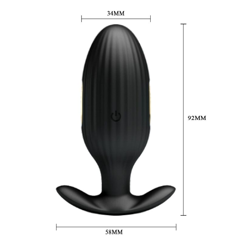 Plug anal connecté contrôlé par application Jefferson noir — PRETTY LOVE BOTTOM