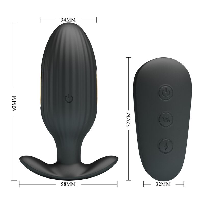 Plug anal vibrant et e-stim rechargeable — Pretty Love Bottom
