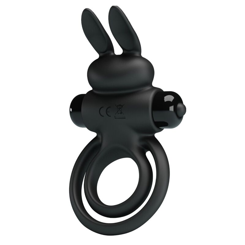 Anneau pénien vibrant lapin double stimulation — PRETTY LOVE PARTY UP