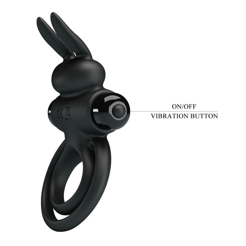 Anneau pénien vibrant lapin double stimulation — PRETTY LOVE PARTY UP