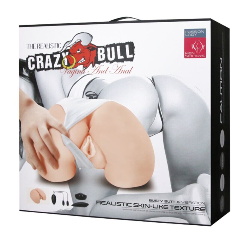 Masturbateur réaliste double stimulation vibrant — CRAZY BULL