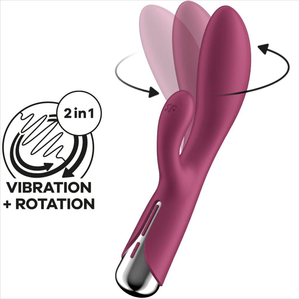 Lapin vibrant à rotation double stimulation — SATISFYER VIBRATOR