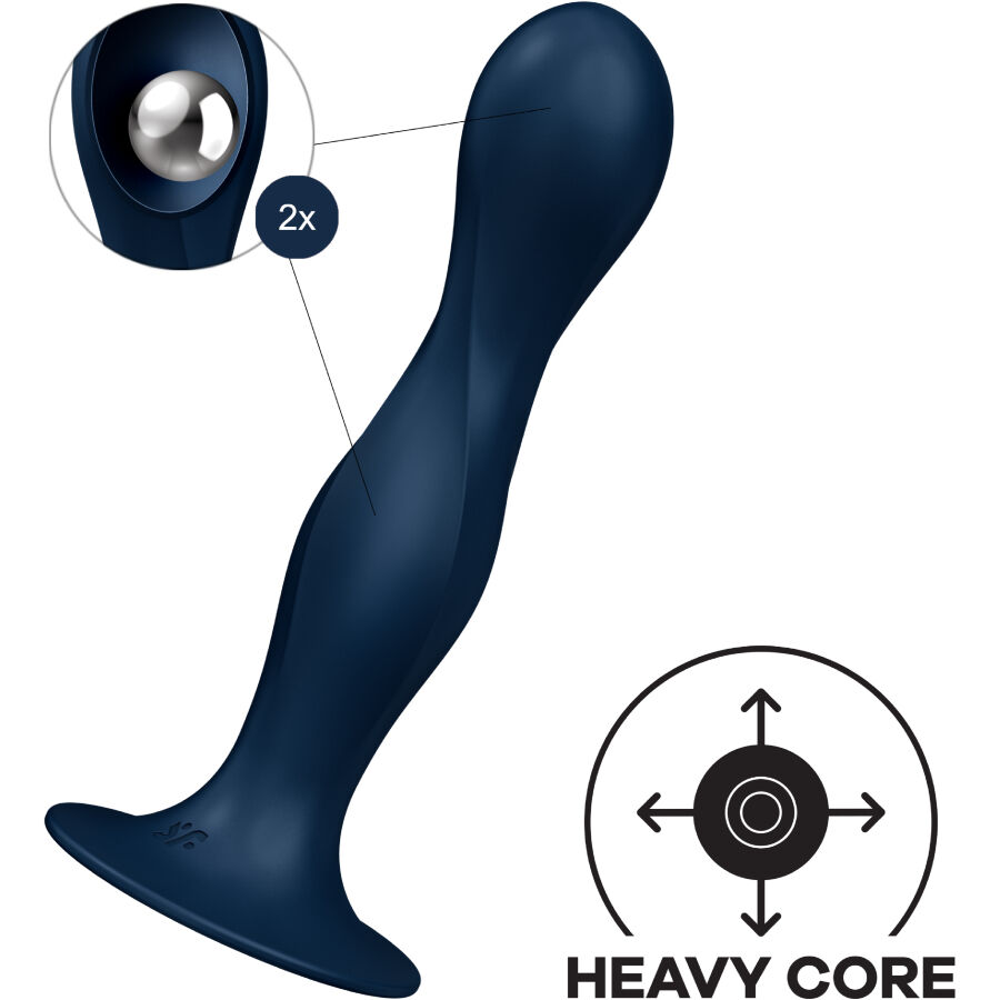 Double Ball-R : gode silicone à boules lestées — SATISFYER PLUGS
