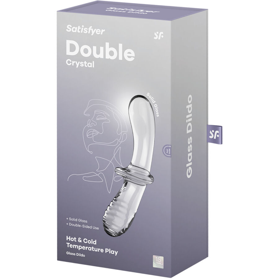 Gode double en cristal transparent — SATISFYER CRYSTAL
