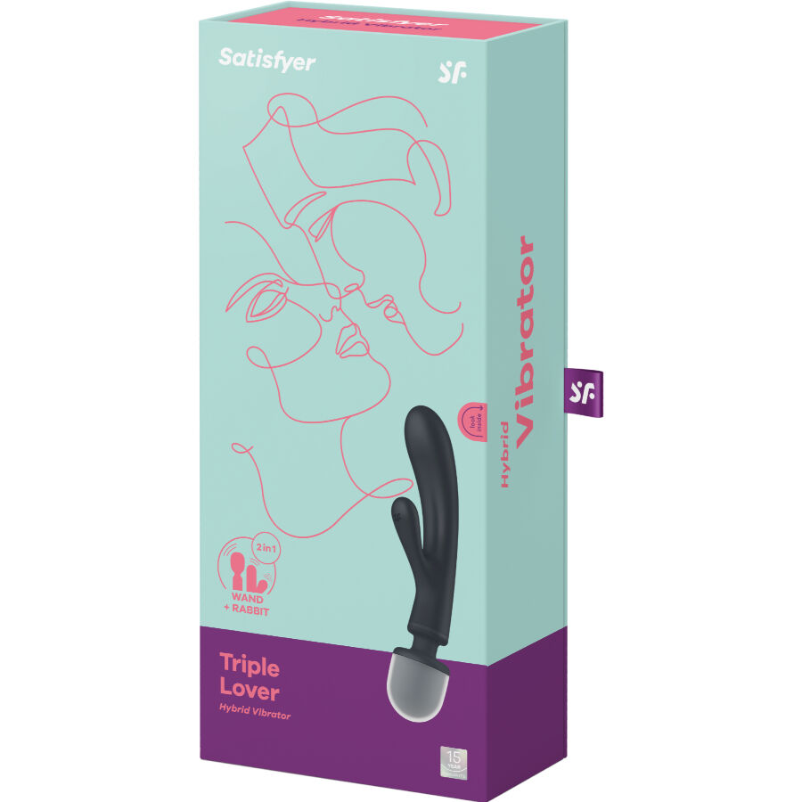 Vibromasseur lapin triple stimulation gris — SATISFYER VIBRATOR