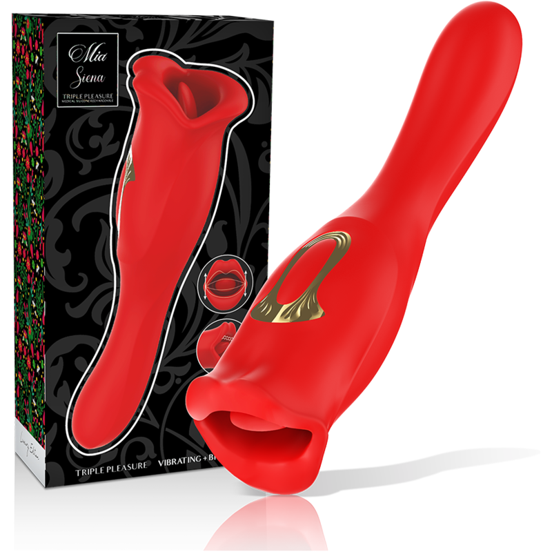 Stimulateur vibrant avec morsure triple plaisir — MIA