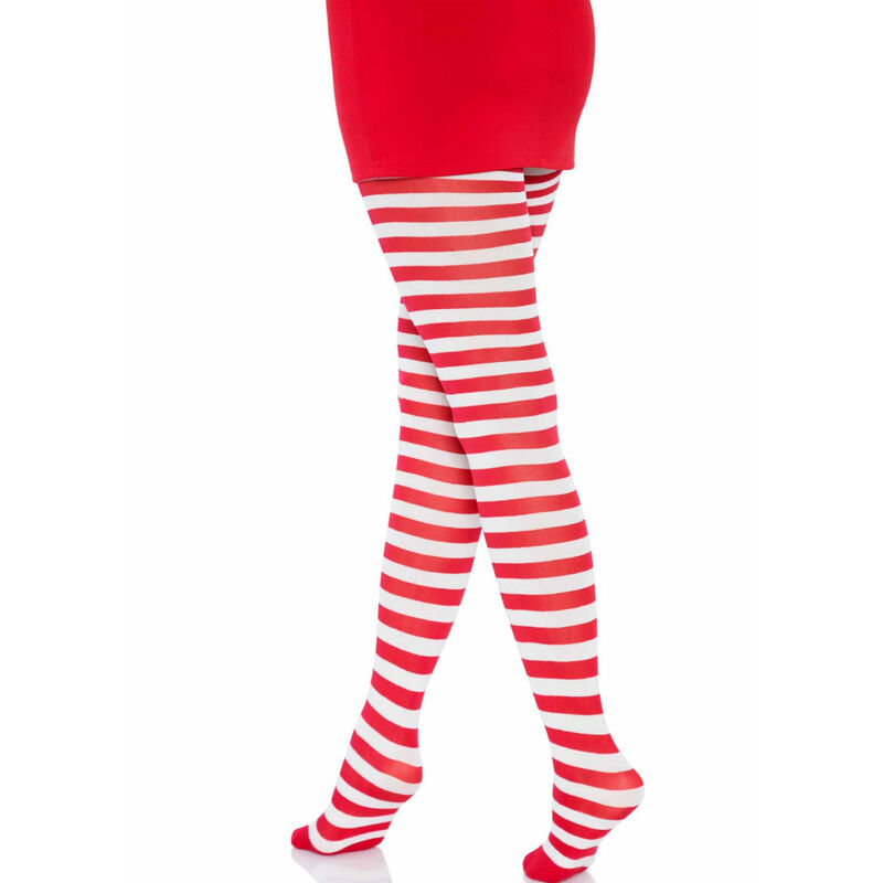 Collants rayés rouges et blancs — LEG AVENUE HOSIERY