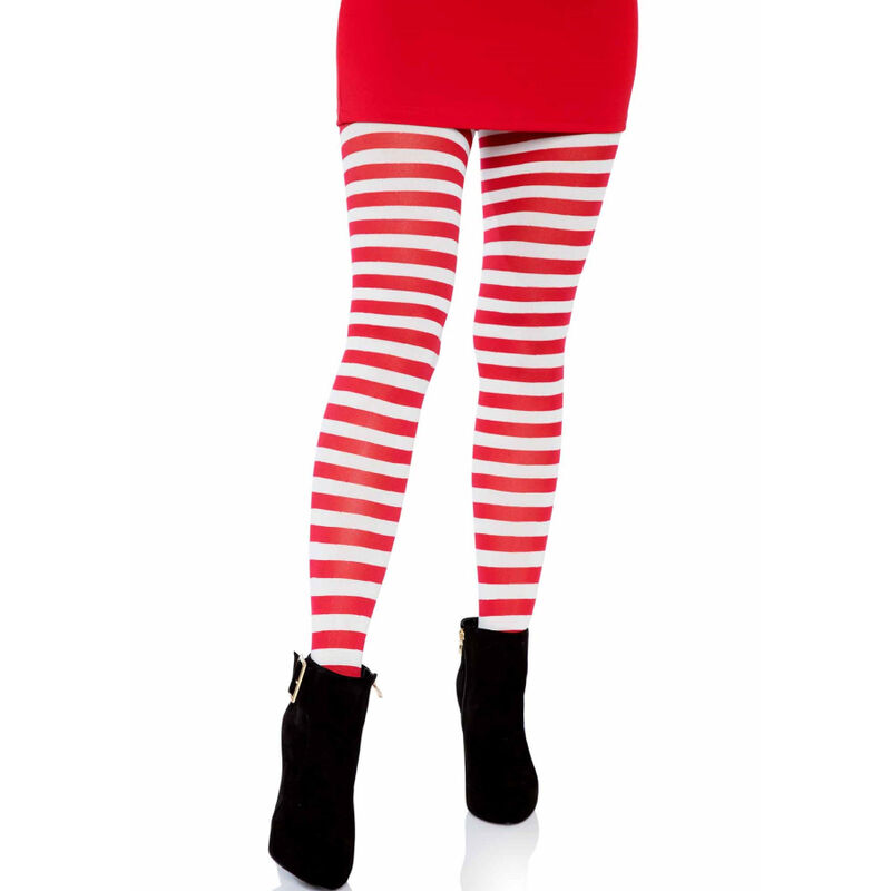 Collants rayés rouges et blancs — LEG AVENUE HOSIERY