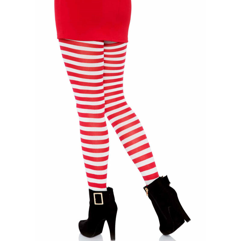 Collants rayés rouges et blancs — LEG AVENUE HOSIERY