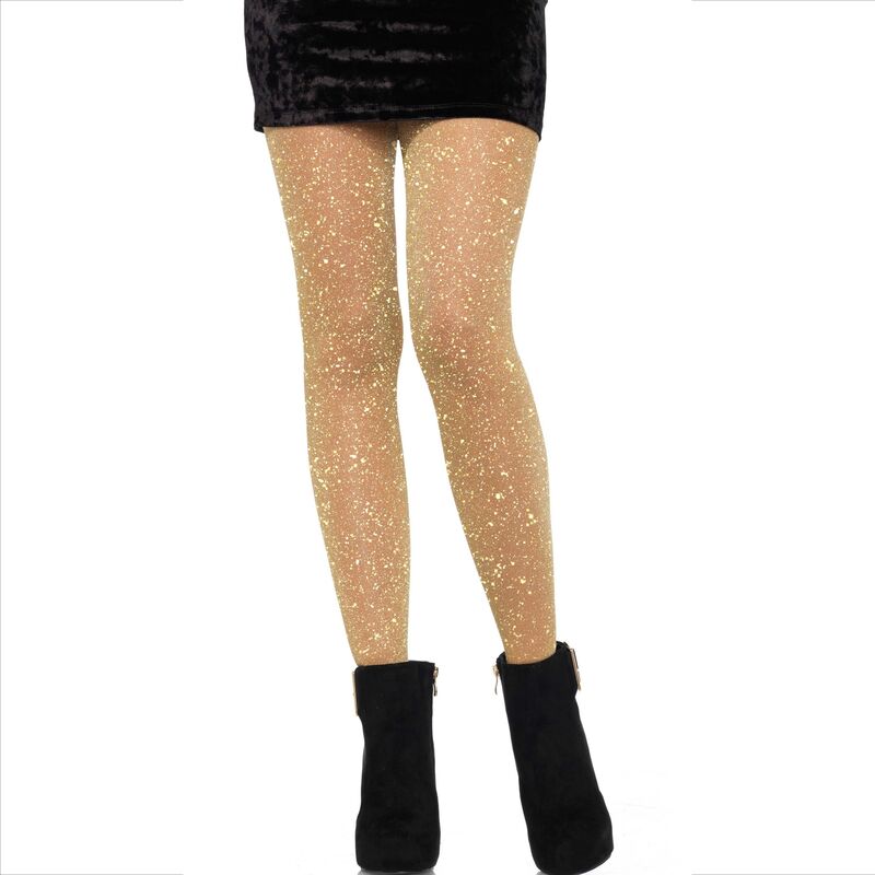 Collants transparents dorés scintillants — LEG AVENUE HOSIERY