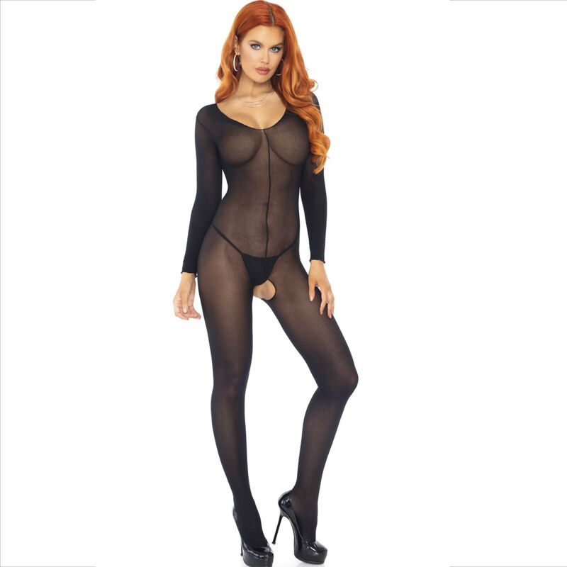 Body stocking à manches longues noir — LEG AVENUE BODYSTOCKINGS