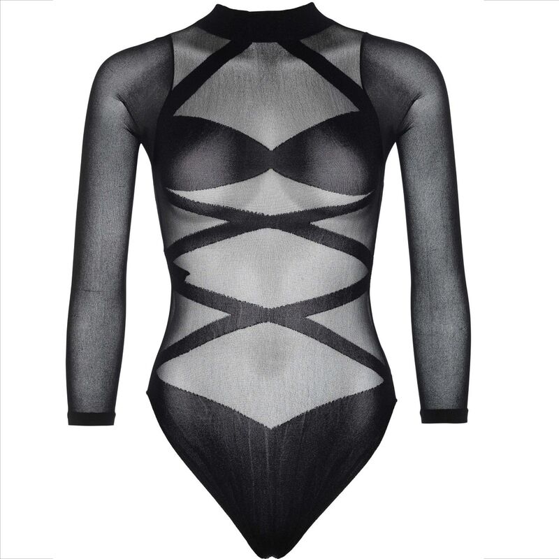 Ensemble corps et cuissard 2 pièces transparent opaque — LEG AVENUE SETS