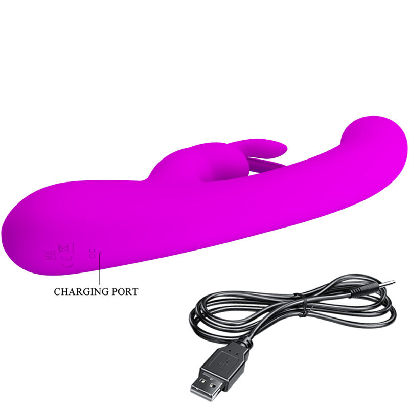 Vibrateur lapin et point G rechargeable violet — PRETTY LOVE FLIRTATION