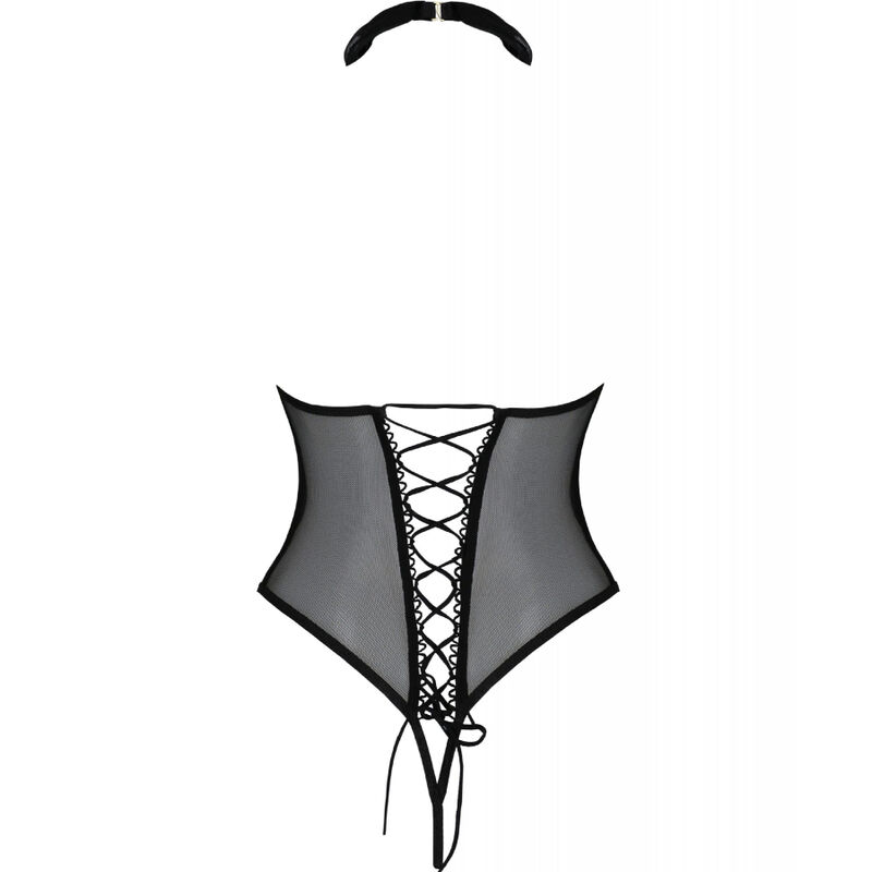 Body ouvert Trisha noir — PASSION WOMAN CHEMISE