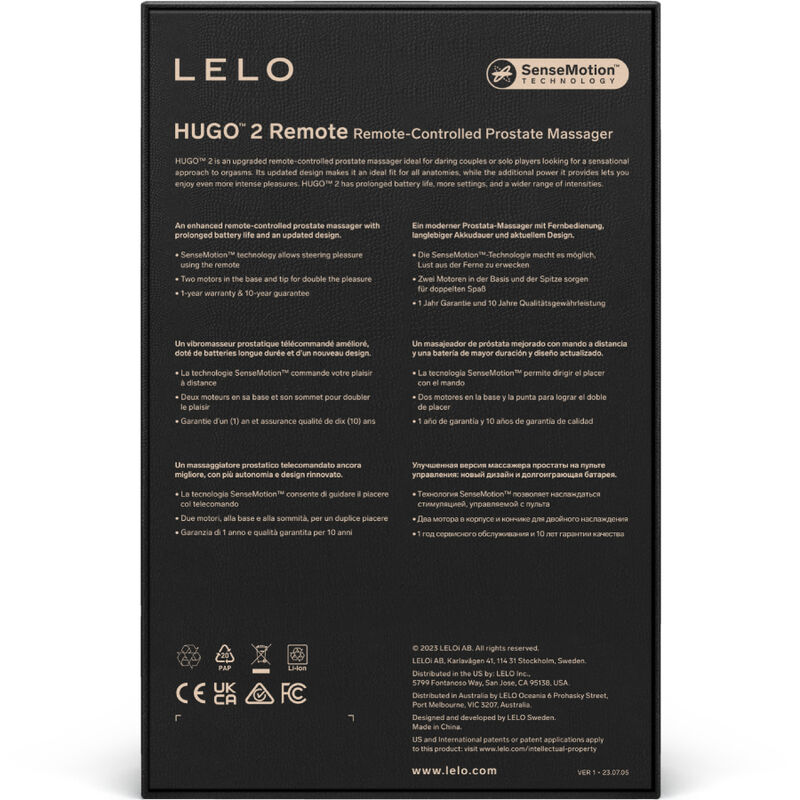 Masseur de prostate télécommandé Hugo 2 — LELO