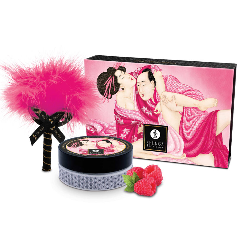 Kit de poudre de massage comestible framboise — SHUNGA BODY POWER