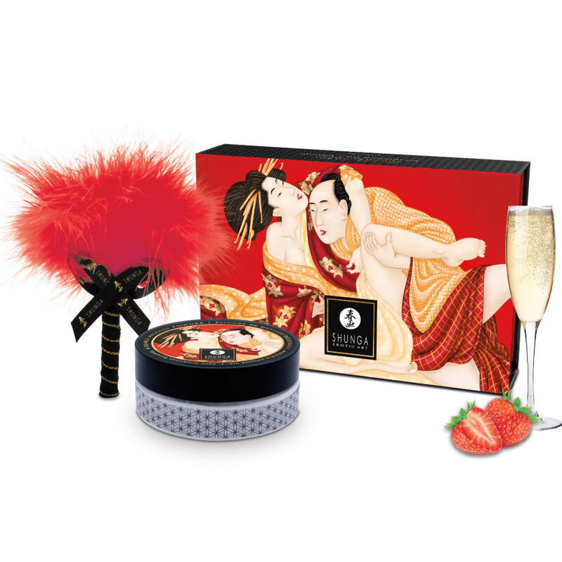 Kit de poudre de massage comestible à la fraise — SHUNGA BODY POWER