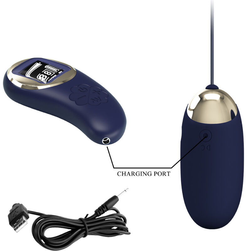 Œuf vibrant télécommandé Mina bleu — PRETTY LOVE LED
