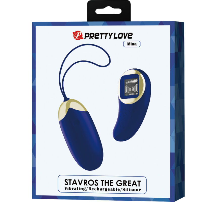 Œuf vibrant télécommandé Mina bleu — PRETTY LOVE LED