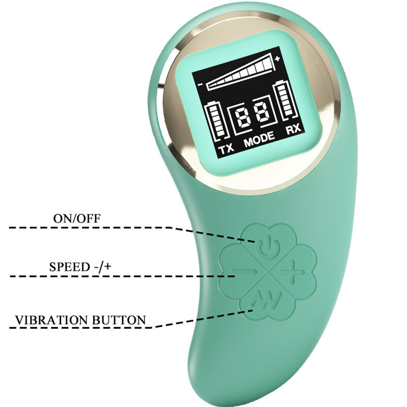 Œuf vibrant télécommandé vert — PRETTY LOVE LED