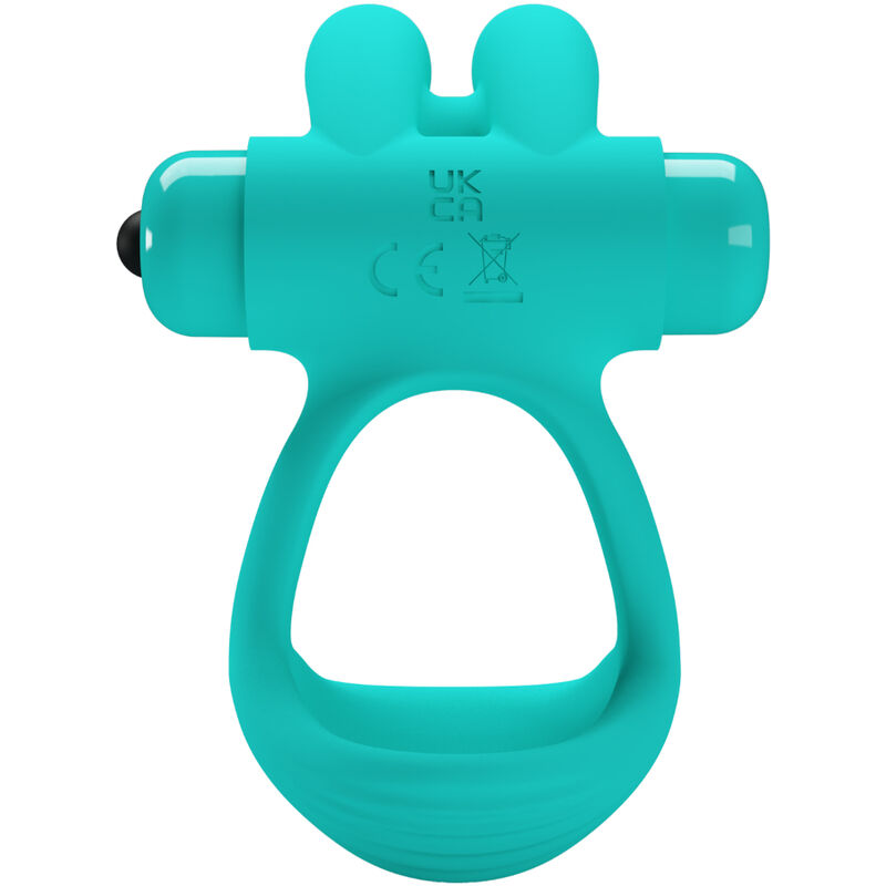 Anneau vibrant avec stimulant clitoridien lapin vert — PRETTY LOVE MALE