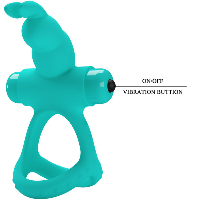 Anneau vibrant lapin vert — PRETTY LOVE MALE