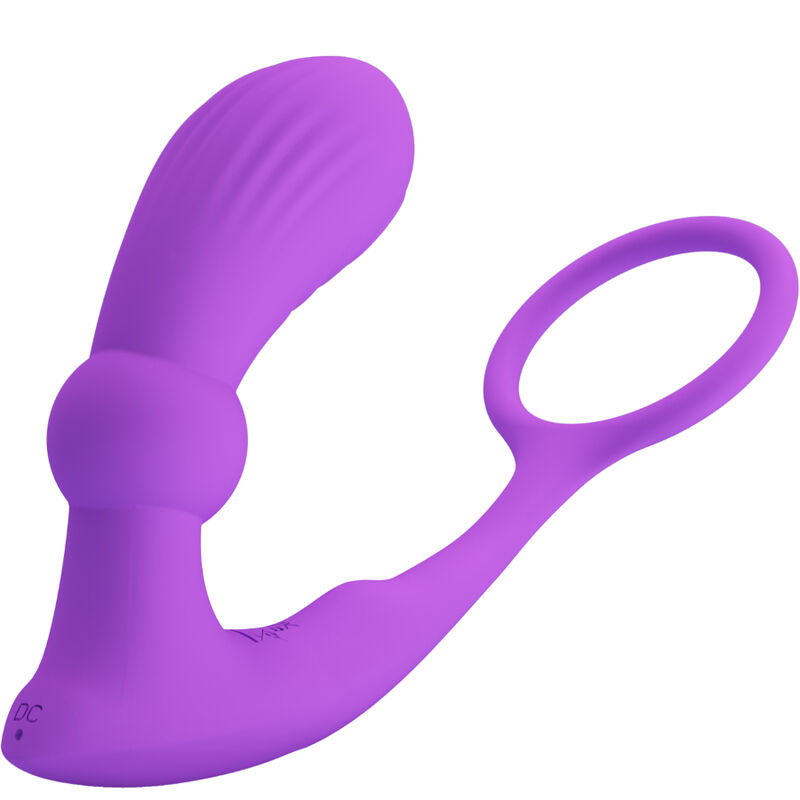 Bague Warren vibrante et plug anal violet — PRETTY LOVE BOTTOM