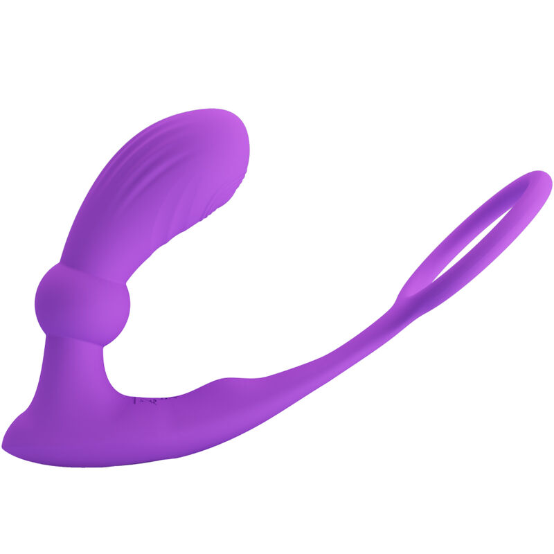 Bague Warren vibrante et plug anal violet — PRETTY LOVE BOTTOM