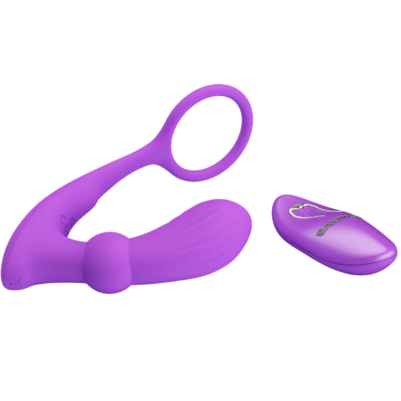 Bague Warren vibrante et plug anal violet — PRETTY LOVE BOTTOM