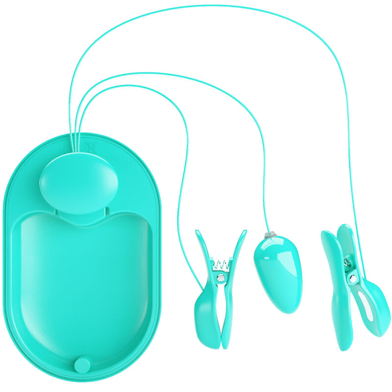 Pinces à électrostimulation vibrantes bleues — PRETTY LOVE FLIRTATION