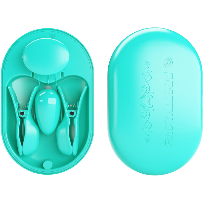 Pinces à électrostimulation vibrantes bleues — PRETTY LOVE FLIRTATION