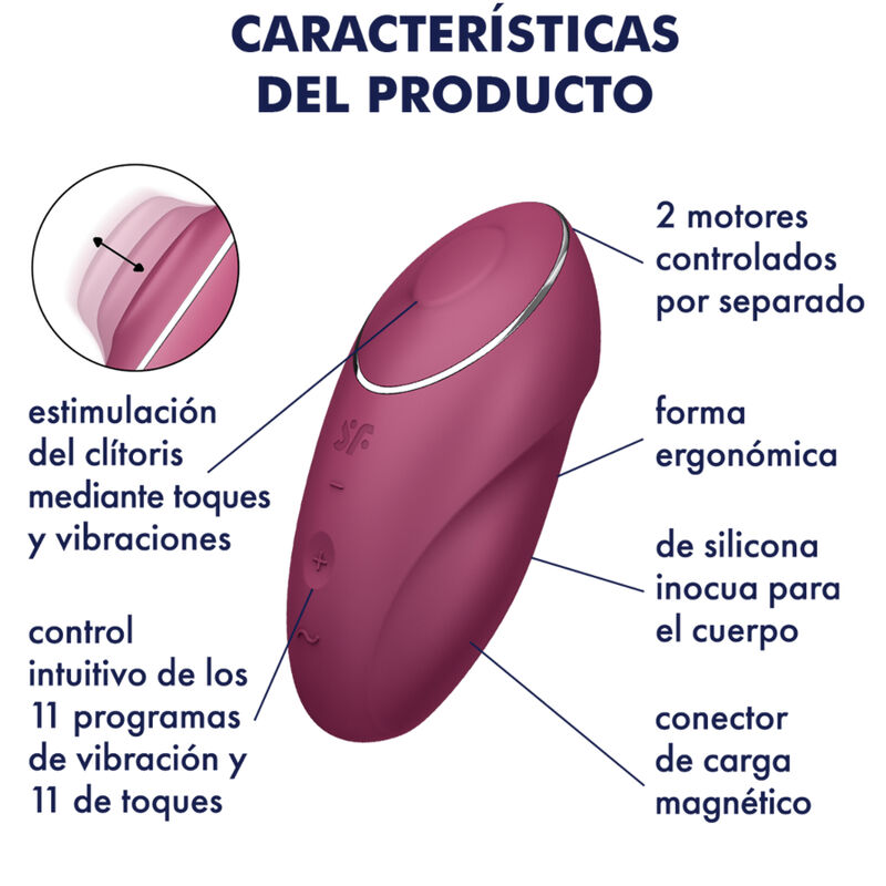 Vibrateur clitoridien à poser avec fonction tapotement — SATISFYER LAYONS