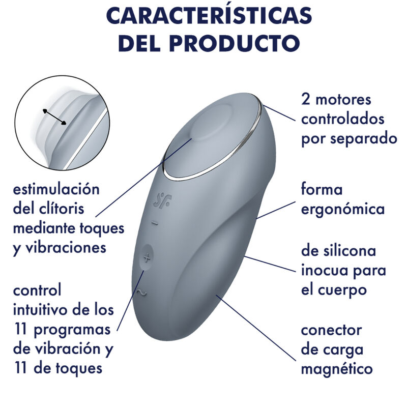 Vibrateur lay-on à tapotements et vibrations — SATISFYER LAYONS