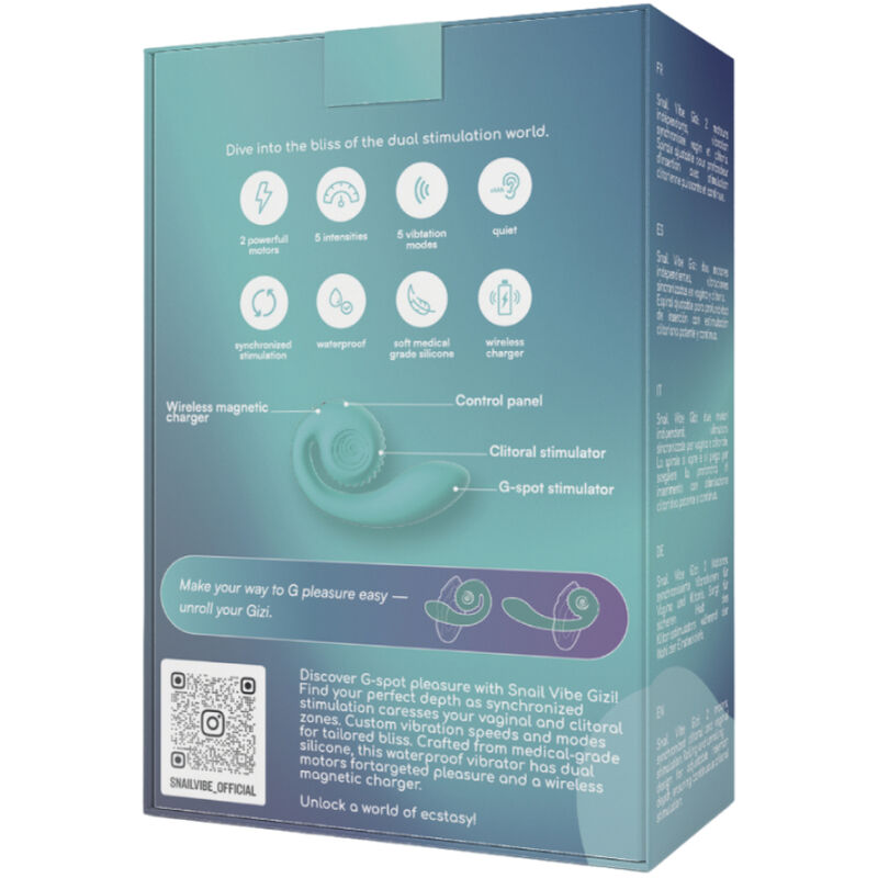 Stimulateur double point G Gizi turquoise — SNAIL VIBE
