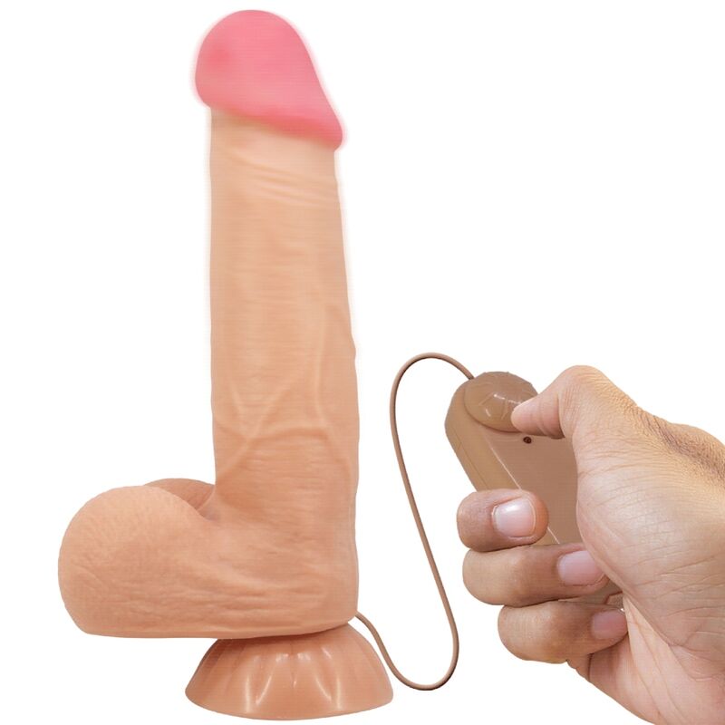 Gode réaliste vibrant double densité avec ventouse et télécommande — PRETTY LOVE HIGH GRADE