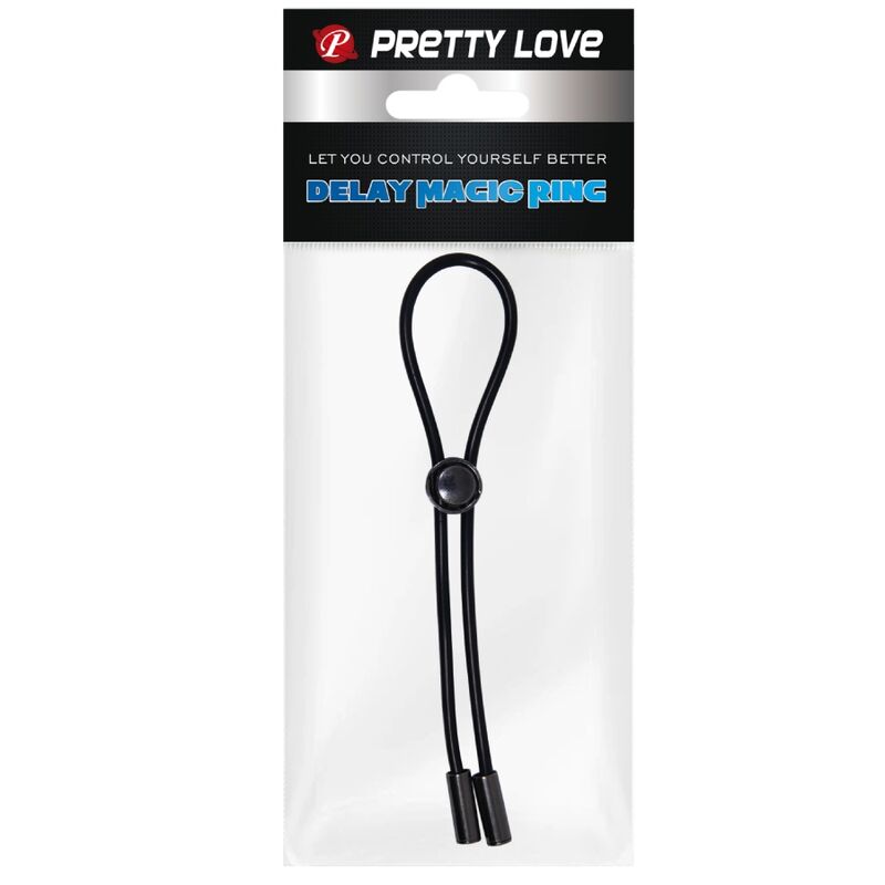 Anneau pénien ajustable avec cordon et stimulateur testicules — PRETTY LOVE MALE