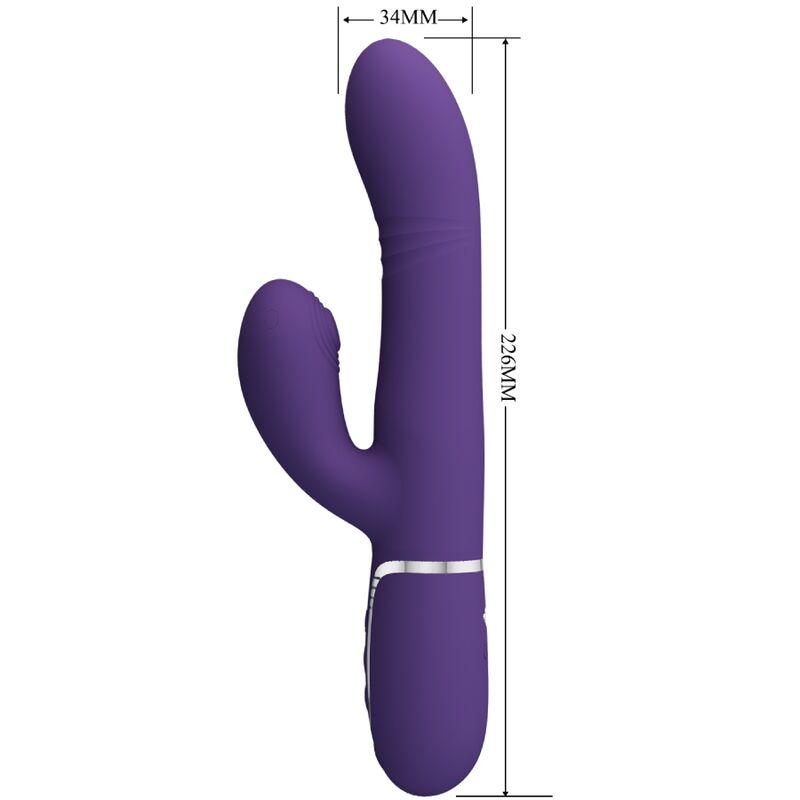 Vibrateur multifonction rabbit G-spot violet — PRETTY LOVE FLIRTATION