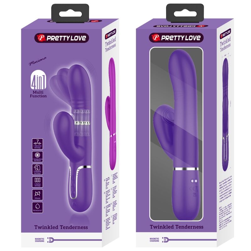 Vibrateur multifonction rabbit G-spot violet — PRETTY LOVE FLIRTATION