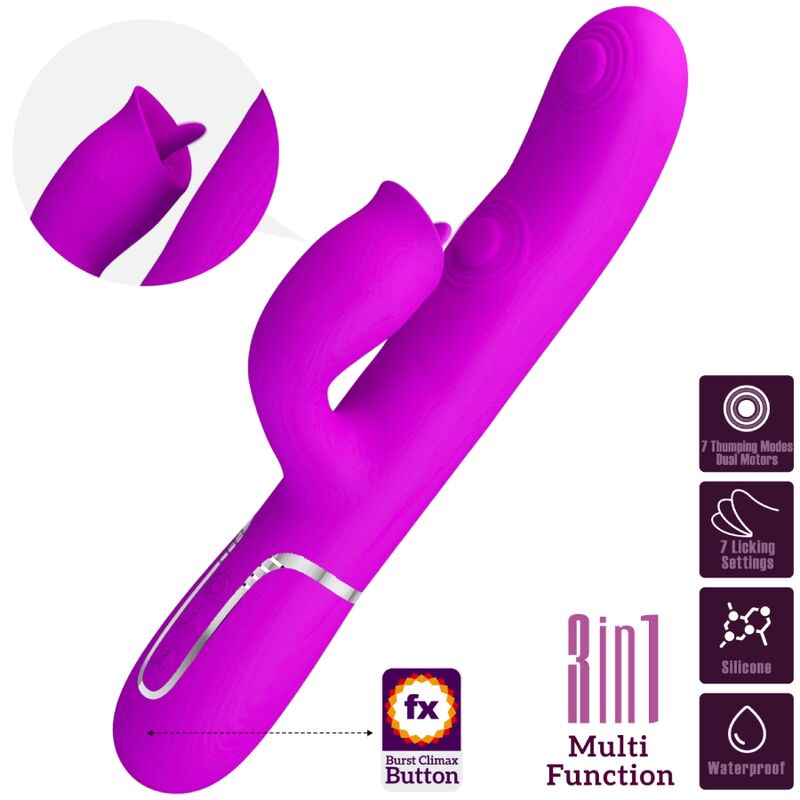 Vibrateur lapin avec léchage clitoridien — PRETTY LOVE FLIRTATION