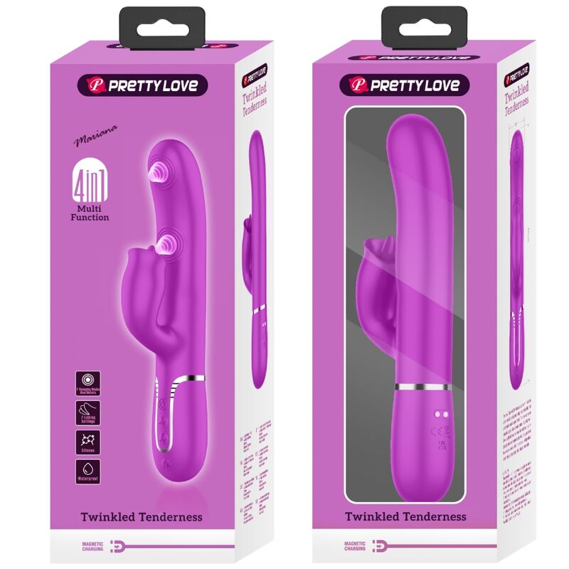 Vibrateur lapin avec léchage clitoridien — PRETTY LOVE FLIRTATION