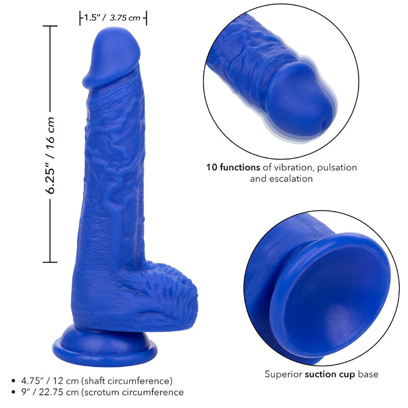 Consolador vibrante realista Admiral azul — CALEXOTICS