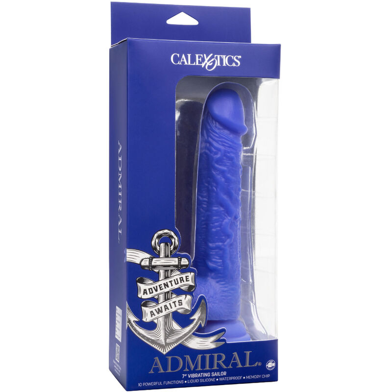 Consolador vibrante realista Admiral azul — CALEXOTICS