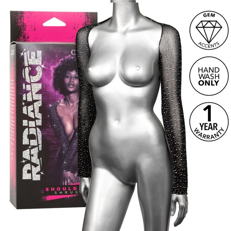 Bolero radieux en maille extensible à strass — CALEXOTICS