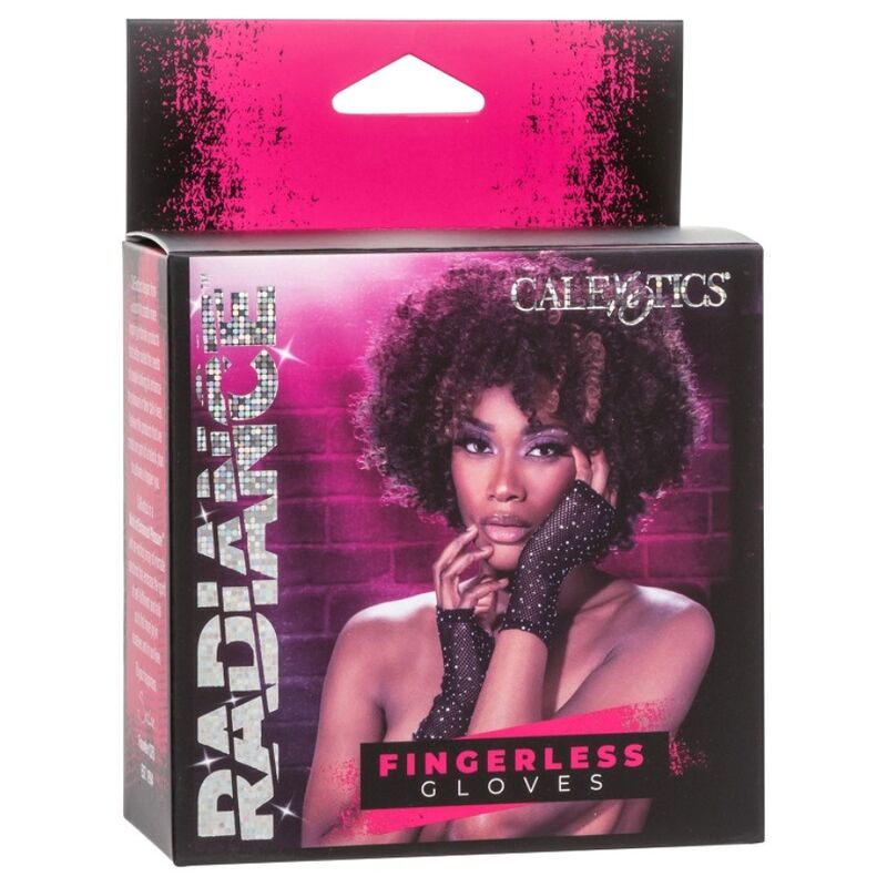 Gants sans doigts Radiance en mesh strassé — CALEXOTICS