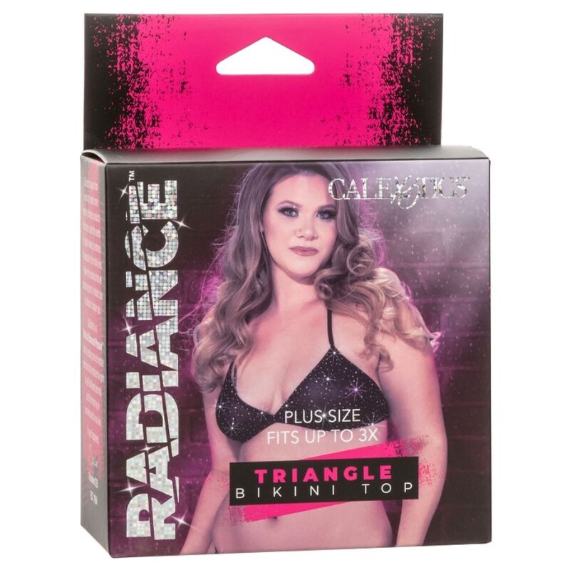 Haut de bikini triangle grande taille à strass — CALEXOTICS