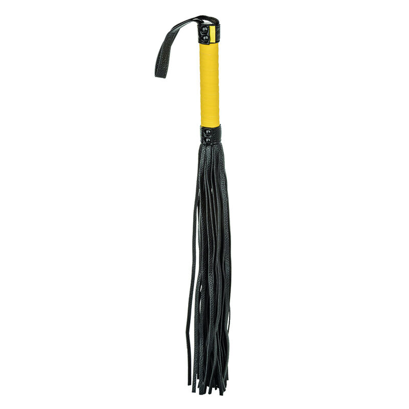 Fouet BDSM à pompons en cuir végétalien — CALEXOTICS