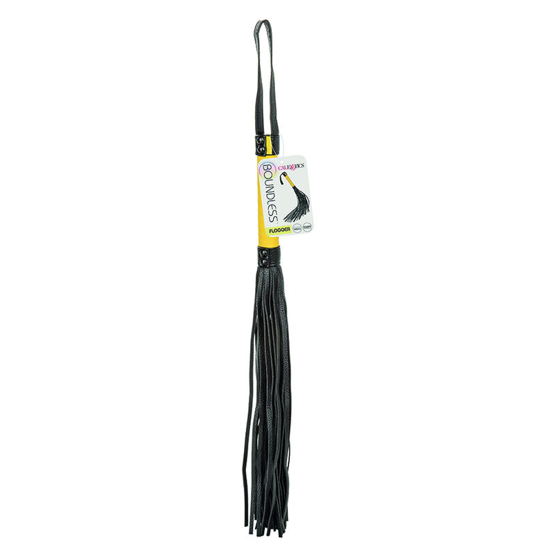 Fouet BDSM à pompons en cuir végétalien — CALEXOTICS