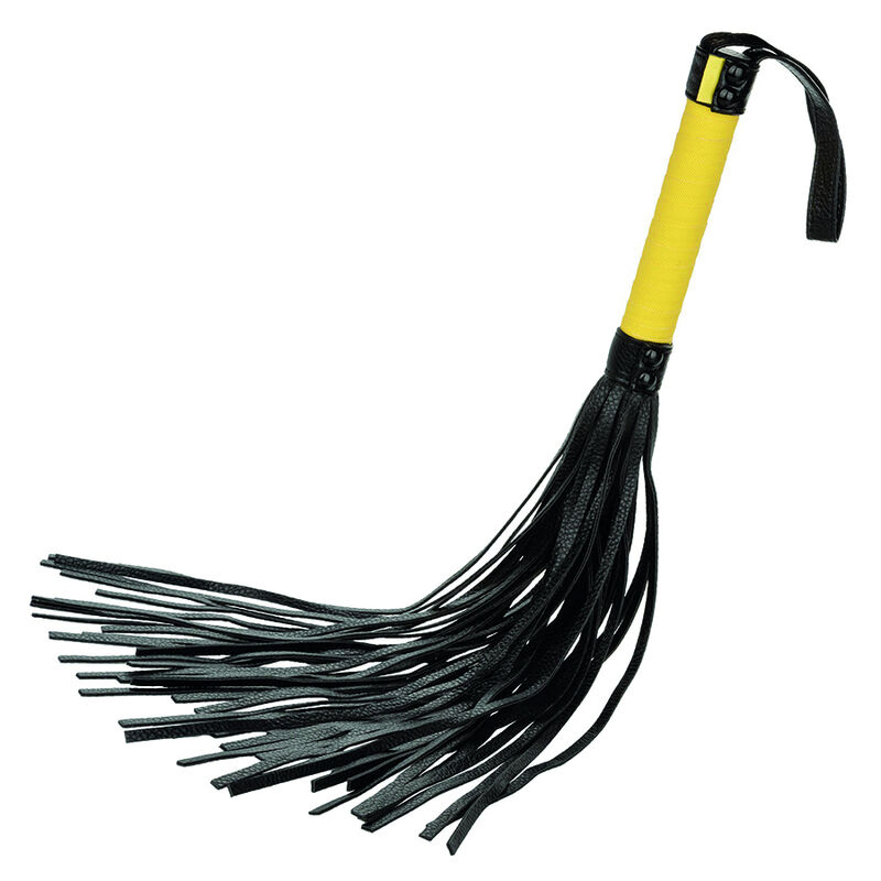 Fouet BDSM à pompons en cuir végétalien — CALEXOTICS