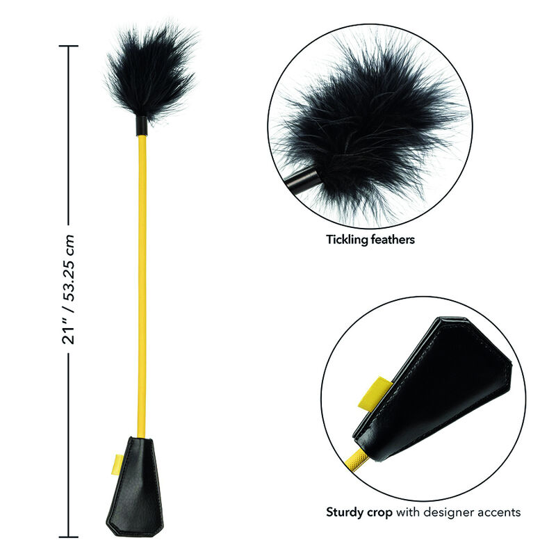 Cravache à plumes double extrémité — CALEXOTICS