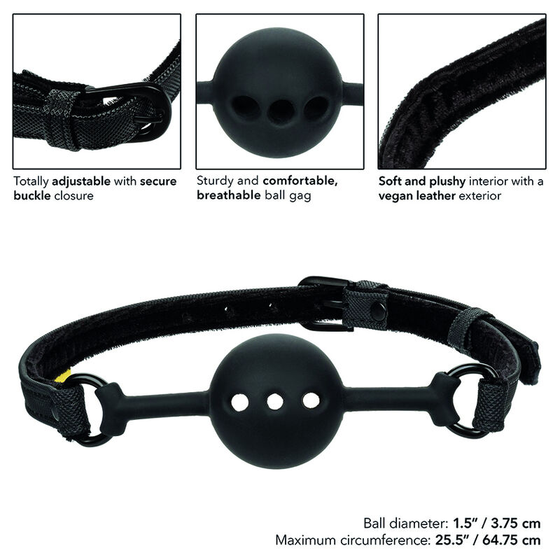 Bâillon boule respirant réglable — CALEXOTICS